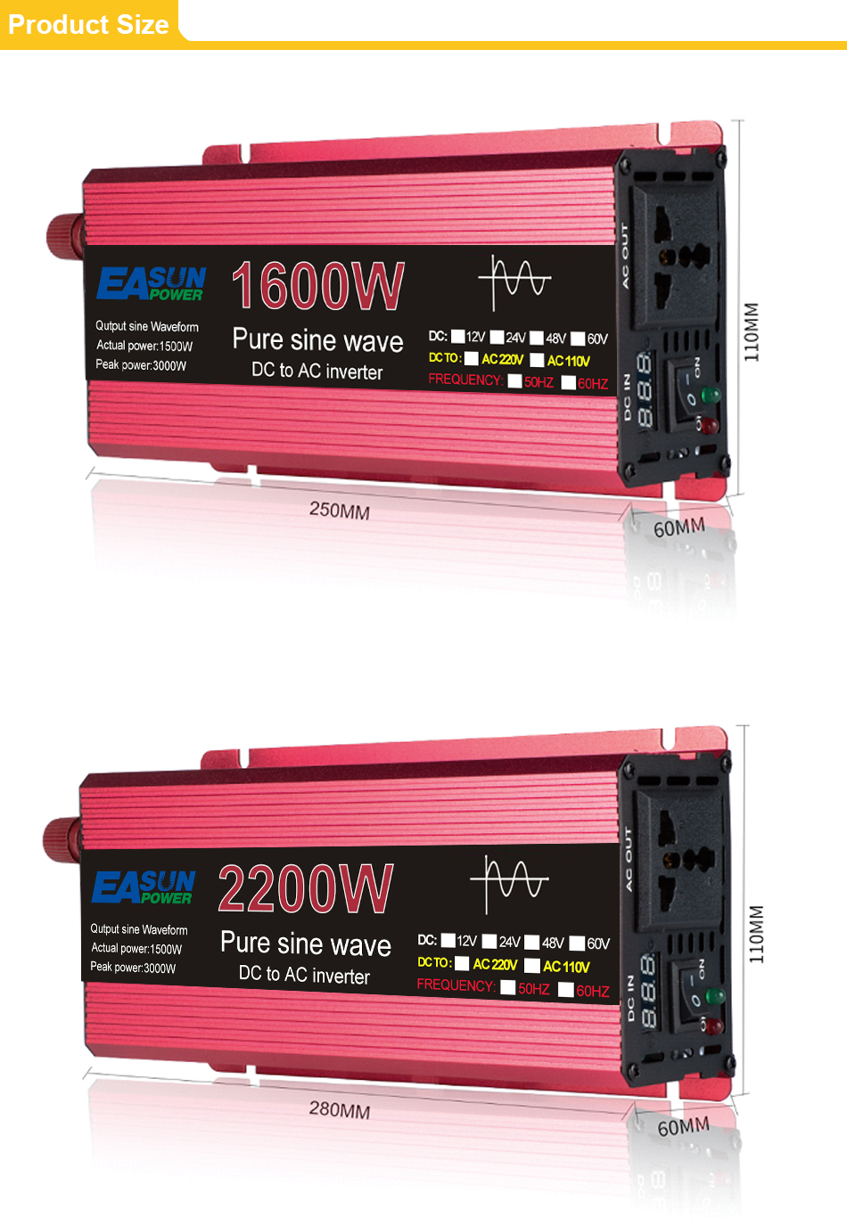 Měnič do karavanu 2200W