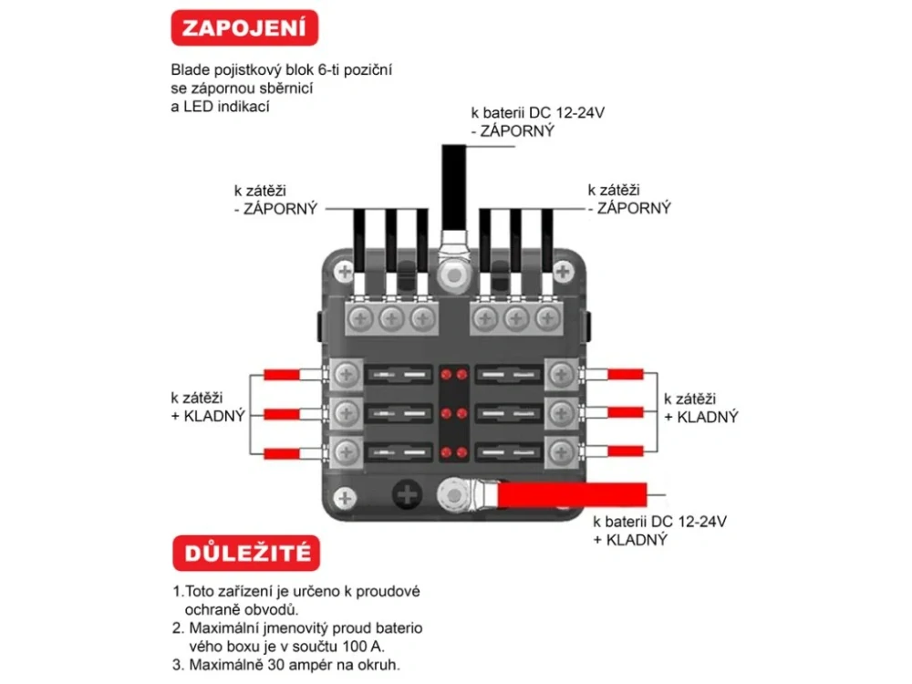 Pojistková skříňka na 12v