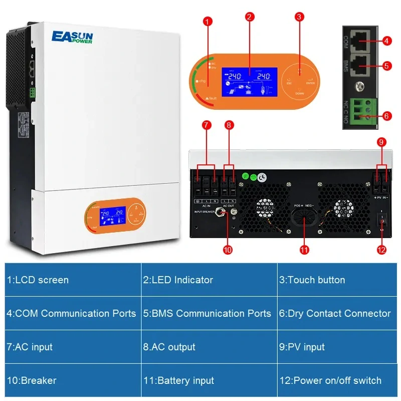 Hybridní Fotovoltaický střídač 6KW - 48V