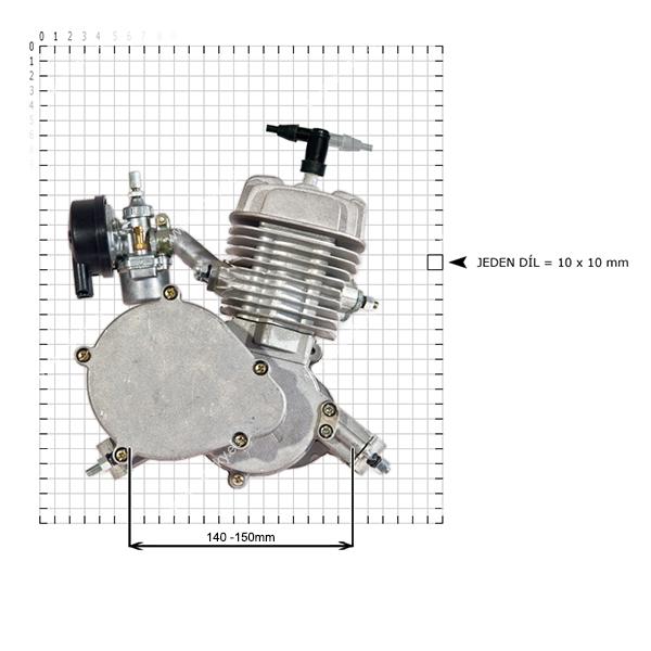 Benzínový motor na kolo 80ccm