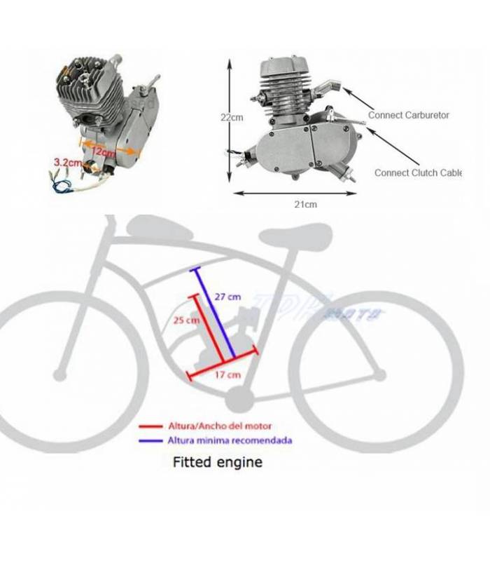 Přídavný motor na motokolo 50ccm (motorový kit)