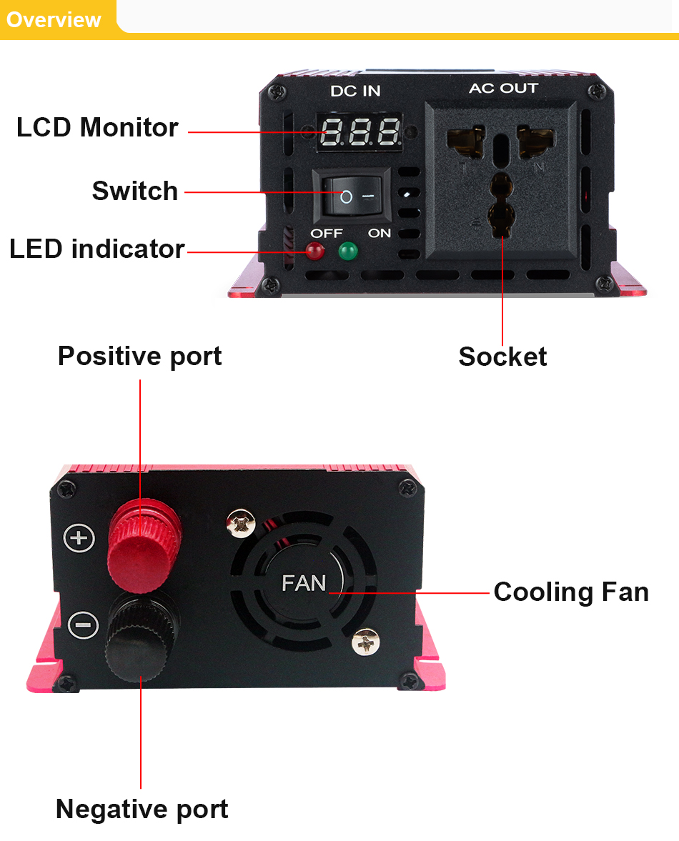 Měnič do auta 12V 3000W